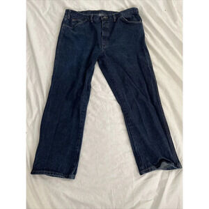 Dickies Mens Jeans Size 44x30 Straight Leg Denim Blue Workwear Pockets Dark Wash